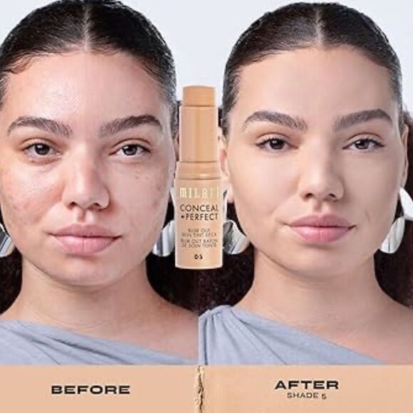 🌻 Milani Shade 5 Conceal + Perfect Skin Tint Stick Blur Out Tinted Moisturizer - Picture 5 of 13